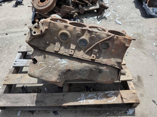 Vintage Inline Six-Cylinder Engine Block
