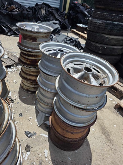 (12) Vintage 5-Spoke & Assorted Vehicle Rims