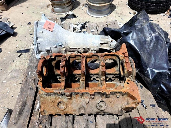 19651966 Pontiac 389 V8 Engine Block Casting #9778789, YS Code Automatic Transmission