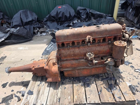 Vintage Inline 6 Engine & Transmission Assembly