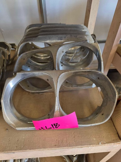 (8) Aluminum Dual-Headlight Bezel Trim Pieces