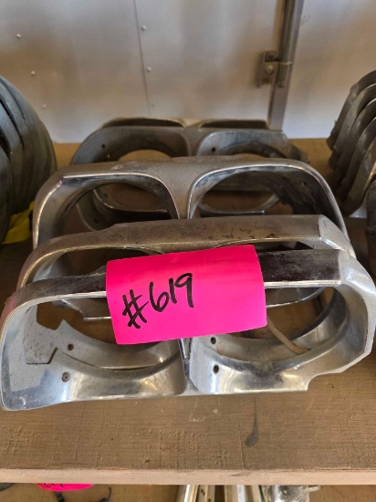 (8) Aluminum Dual-Headlight Bezel Trim Pieces