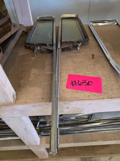 Pair of Classic Automotive Vent/Wing Window Frame and Glass Assemblies