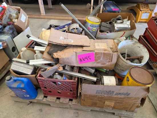 Pallet w/ Assorted Automotive Parts and Shop Supplies