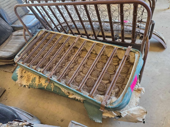 Pallet w/Vintage Automotive Bench Seat