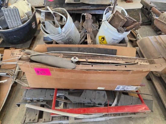 Pallet w/ Assorted Vintage Automotive Trim and Body Parts