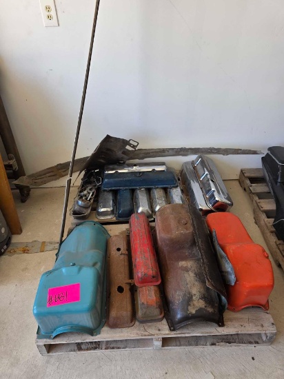 Oldsmobile Rocket Valve Cover & Vintage Engine Cover Pallet