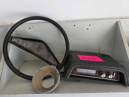 Vintage Oldsmobile Under-Dash 8-Track Tape Player, Vintage Automotive Headlight Bucket, etc.