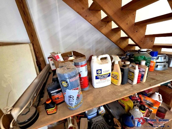 Assorted Automotive Fluids, Paint & Shop Supplies