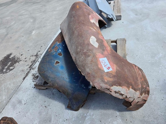 (2) Vintage Automotive Rounded Wheel Arch Side Fenders