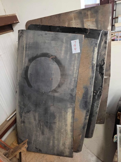 Group of Vintage Automotive Hoods