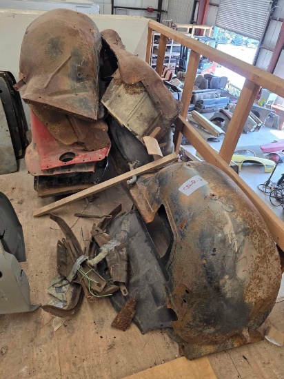 Group of Misc. Vintage Automotive Sheet Metal Parts
