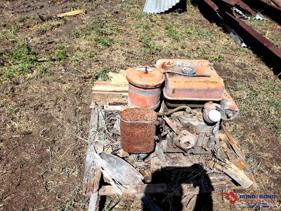 Vintage Single-Cylinder Air-Cooled Cast-Iron Utility Engine