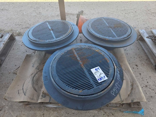 Pallet w/ (3) ZurnFloor/Deck Drain Assemblies