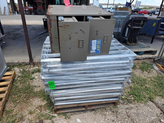 Pallet w/New Age Industrial Racks, (1) 2-Drawer File Cabinet