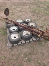 Pallet w/Row Marker, Assorted Garden Tractor Tires