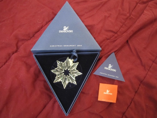 2003 Swarovski Crystal Snowflake- From Austria Original Box