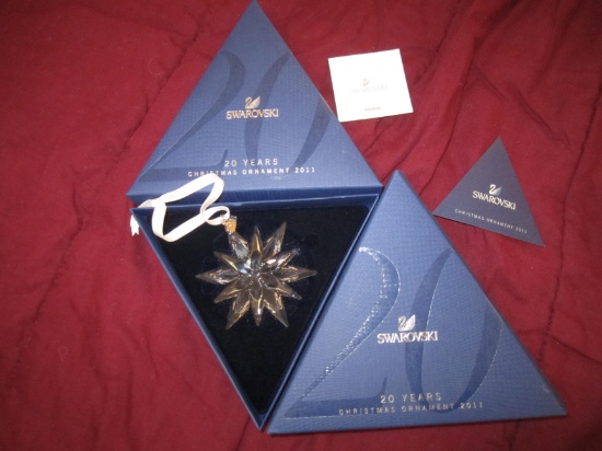 2011 Swarovski Crystal Snowflake- From Austria Original Box