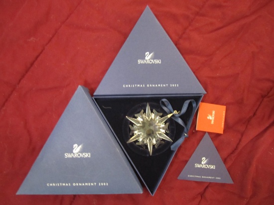 2002 Swarovski Crystal Snowflake- From Austria Original Box