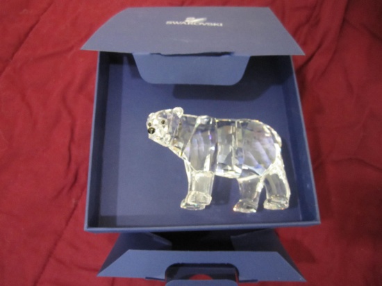 1 Swarovski Crystal Bear Made In Austria In Box