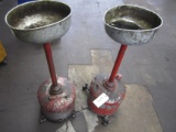 2 METAL OIL DRAIN CONTAINERS