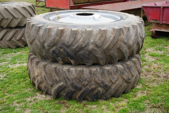(2) 18.4-38 MOUNTED AG TIRES