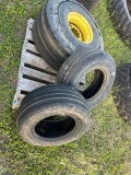 JD TIRE AND RIM AND 2 TIRES