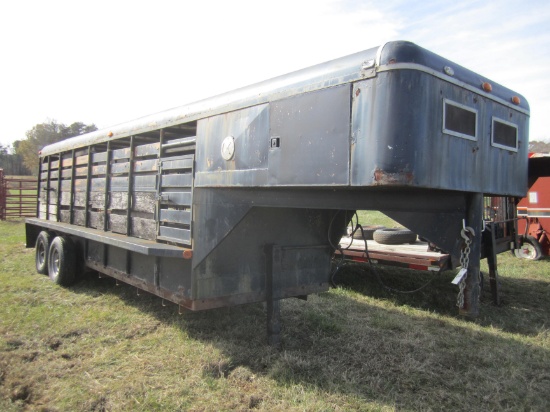 1985 S & H STOCK TRAILER, 20'