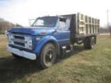 1971 CHEVROLET C-60 GAS, 5 SD W/ 2 SD TRANS, 16’ TWIN CYL DUMP, GRAIN SIDES, NEW BRAKE SYSTEM, NEW R