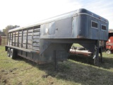 1985 S & H STOCK TRAILER, 20'