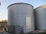 UNICO 3000 BU GRAIN BINS, DUPLEX FAN, BIN SWEEPS (THESE BINS ARE JUST EAST OF SALE ¼ MILE ON 222 IN
