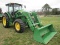 JD 6115D TRACTOR, MFWD, CAB, SELLS WITH H310 LOADER; 917HOURS, SN:1T06115DLDM050888