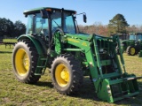 JD 6115 D MFWD CAB TRACTOR W/653 SELF-LEVELING LOADER