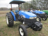 NEW HOLLAND T75A, 2-POST CANOPY, DSL, SINGLE REMOTE; 1900 HOURS, SN:154548