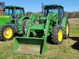 JD 6430 MFWD CAB TRACTOR WITH 673 LOADER