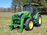 JOHN DEERE 5100E MFWD CAB TRACTOR W/553 LO8