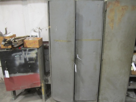 METAL CABINET & CONTENTS