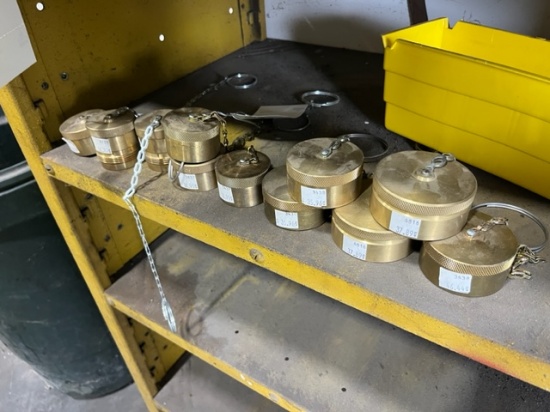 11 BRASS CAPS