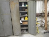 METAL CABINET & CONTENTS