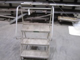 ROLLING METAL STEP LADDER