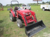 MAHINDRA 1635 MFWD, WITH LOADER AND BACKHOE, SN:90410483, 31.7 HOURS