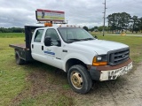 1999 FORD F-550 CREW CAB FLAT BED POWERSTROKE DSL ENGINE  336,421 MILES