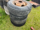 4 - 9.50 - 16.5 TIRES AND RIMS