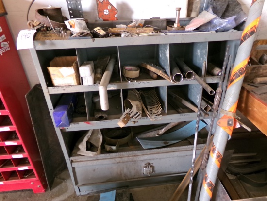 METAL BOLT BIN & CONTENTS