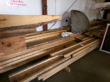 STACK OF WOOD FLOOR BEAMS