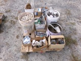 PALLET OF BOLTS & ELECTRICAL PARTS