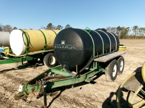 REDDICK 1000-GAL NURSE TANK, TANDEM AXLE, MOTOR