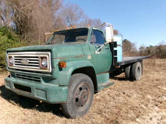 1973 CHEVROLET C-60, 4SPD W/ 2-SPD TRANS, 16’ DUMP (1-OWNER)