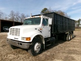 2001 IH 4900 10-WHEELER, 530 DSL, 10 SPD SPICER TRANS, AIR BRAKES, 24’ TWIN CYL DUMP, WOOD SIDES, 11