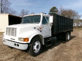 2001 IH 4700 DT466 DSL, AUTO TRANS, AIR BRAKES, 16’ TWIN CYL DUMP, 247,765 MILES